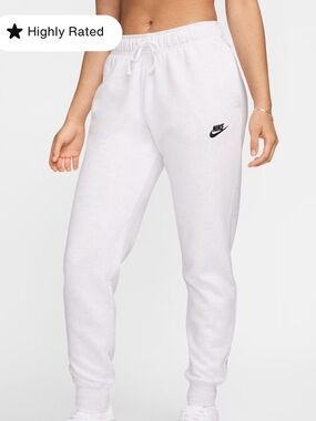 Nike Womens Sportswear Club Fleece Mid Rise Joggers Birch Heather Size L